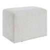 Accent Stool | Channel Tufted | Off White Polyester Upholstered | 24"