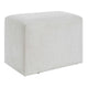 Accent Stool | Channel Tufted | Off White Polyester Upholstered | 24"