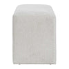 Accent Stool | Channel Tufted | Off White Polyester Upholstered | 24"