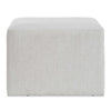 Accent Stool | Channel Tufted | Off White Polyester Upholstered | 24"