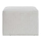 Accent Stool | Channel Tufted | Off White Polyester Upholstered | 24"