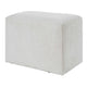 Accent Stool | Channel Tufted | Off White Polyester Upholstered | 24"