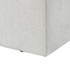 Accent Stool | Channel Tufted | Off White Polyester Upholstered | 24"