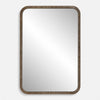 Decorative Wall Mirror | Antique Gold Ridged Frame | 22x32 Rectangular