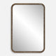 Decorative Wall Mirror | Antique Gold Ridged Frame | 22x32 Rectangular