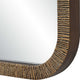 Decorative Wall Mirror | Antique Gold Ridged Frame | 22x32 Rectangular