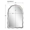 Siva Arched Accent Wall Mirror | Scallop Edges | Antique Bronze | Gold 24x36