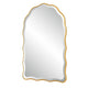 Siva Arched Accent Wall Mirror | Scalloped Edges | Gold Leaf Finish 24x36