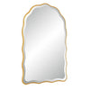 Siva Arched Accent Wall Mirror | Scalloped Edges | Gold Leaf Finish 24x36