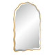 Siva Arched Accent Wall Mirror | Scalloped Edges | Gold Leaf Finish 24x36