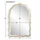 Siva Arched Accent Wall Mirror | Scalloped Edges | Gold Leaf Finish 24x36