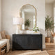 Siva Arched Accent Wall Mirror | Scalloped Edges | Gold Leaf Finish 24x36