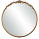 Accent Wall Mirror | Scrollwork | Antique Gold | Gray Glaze | Round 28"