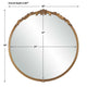 Accent Wall Mirror | Scrollwork | Antique Gold | Gray Glaze | Round 28"
