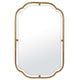 Floating Rectangular Mirror | Concave Corners | Antique Gold Leaf 22x35