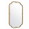 Floating Rectangular Mirror | Concave Corners | Antique Gold Leaf 22x35