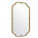Floating Rectangular Mirror | Concave Corners | Antique Gold Leaf 22x35