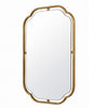 Floating Rectangular Mirror | Concave Corners | Antique Gold Leaf 22x35