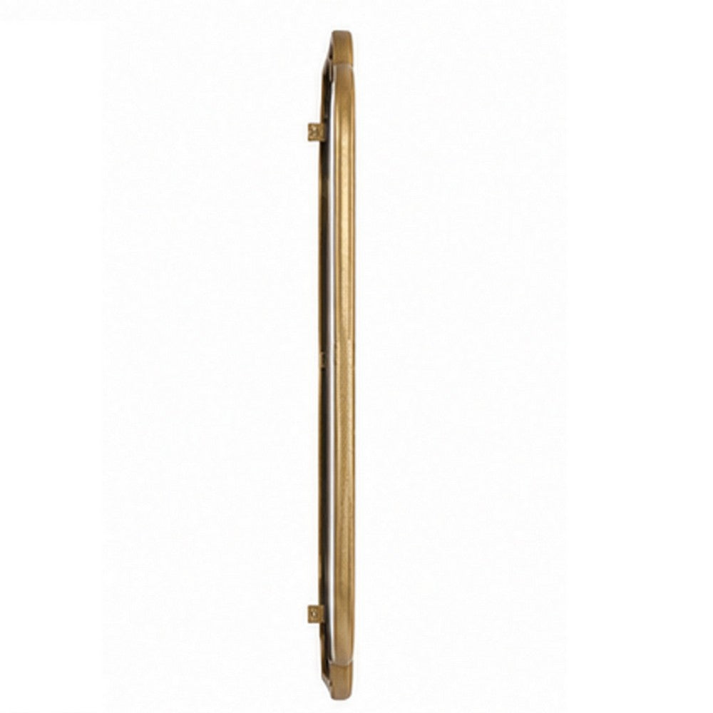 Floating Rectangular Mirror | Concave Corners | Antique Gold Leaf 22x35