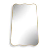 Accent Wall Mirror | Wavy Top & Bottom | Tapered Sides | Warm Gold 24x36
