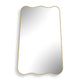 Accent Wall Mirror | Wavy Top & Bottom | Tapered Sides | Warm Gold 24x36