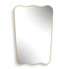 Accent Wall Mirror | Wavy Top & Bottom | Tapered Sides | Warm Gold 24x36