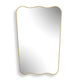 Accent Wall Mirror | Wavy Top & Bottom | Tapered Sides | Warm Gold 24x36