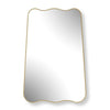 Accent Wall Mirror | Wavy Top & Bottom | Tapered Sides | Warm Gold 24x36