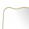 Accent Wall Mirror | Wavy Top & Bottom | Tapered Sides | Warm Gold 24x36