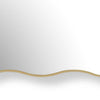Accent Wall Mirror | Wavy Top & Bottom | Tapered Sides | Warm Gold 24x36