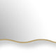 Accent Wall Mirror | Wavy Top & Bottom | Tapered Sides | Warm Gold 24x36