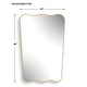 Accent Wall Mirror | Wavy Top & Bottom | Tapered Sides | Warm Gold 24x36