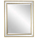 Accent Wall Mirror | Double Frame | Beveled Mirror Trim | Gold Tone 27x33