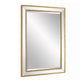 Accent Wall Mirror | Double Frame | Beveled Mirror Trim | Gold Tone 27x33