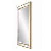 Accent Wall Mirror | Double Frame | Beveled Mirror Trim | Gold Tone 27x33