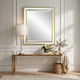 Accent Wall Mirror | Double Frame | Beveled Mirror Trim | Gold Tone 27x33