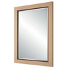 Raga Accent Wall Mirror | Basket Weave Design | Beige & Dark Brown 28x38