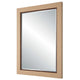 Raga Accent Wall Mirror | Basket Weave Design | Beige & Dark Brown 28x38