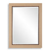 Raga Accent Wall Mirror | Basket Weave Design | Beige & Dark Brown 28x38