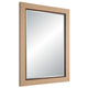 Raga Accent Wall Mirror | Basket Weave Design | Beige & Dark Brown 28x38