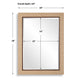 Raga Accent Wall Mirror | Basket Weave Design | Beige & Dark Brown 28x38