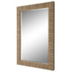Raga Accent Wall Mirror | Rattan Design Frame | Coastal Brown Finish 25x35