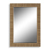 Raga Accent Wall Mirror | Rattan Design Frame | Coastal Brown Finish 25x35