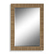 Raga Accent Wall Mirror | Rattan Design Frame | Coastal Brown Finish 25x35