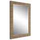Raga Accent Wall Mirror | Rattan Design Frame | Coastal Brown Finish 25x35