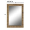 Raga Accent Wall Mirror | Rattan Design Frame | Coastal Brown Finish 25x35