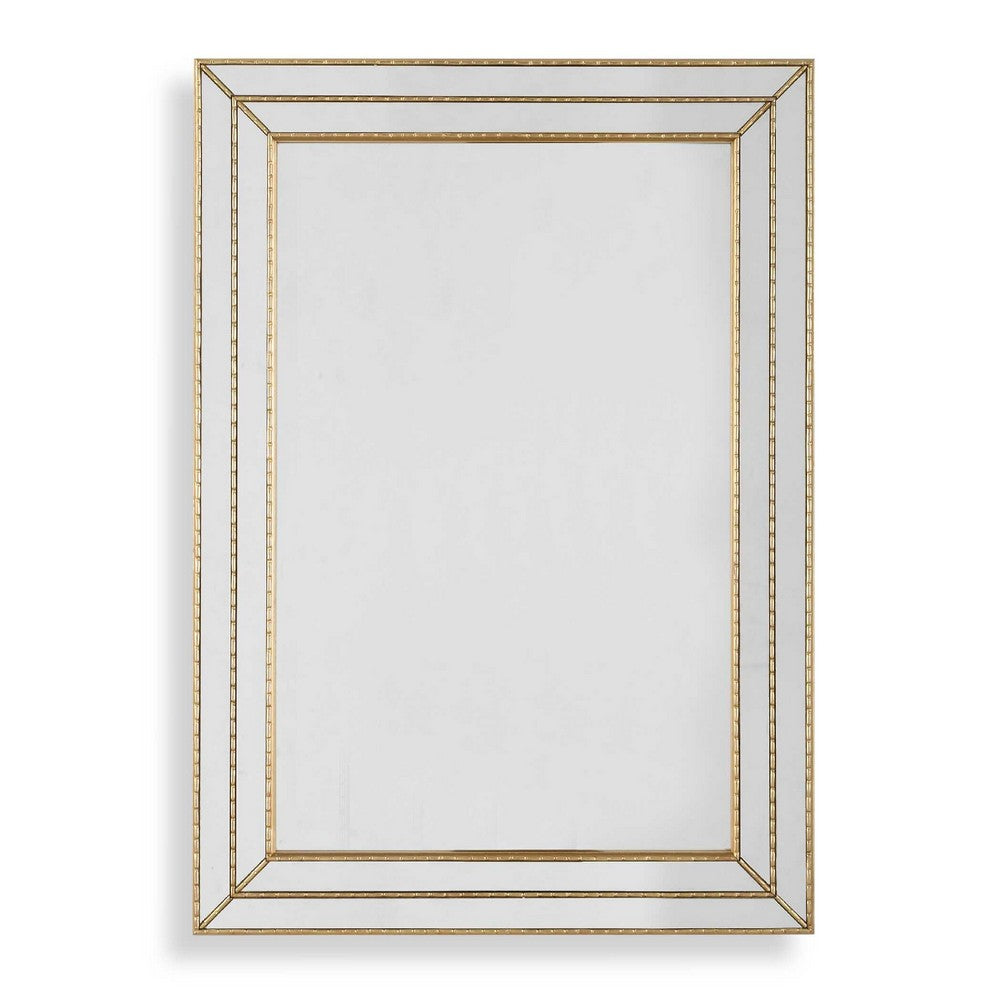 Accent Wall Mirror | Triple Frame | Mirror Inlays | Antique Gold 24x34