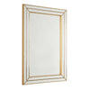 Accent Wall Mirror | Triple Frame | Mirror Inlays | Antique Gold 24x34