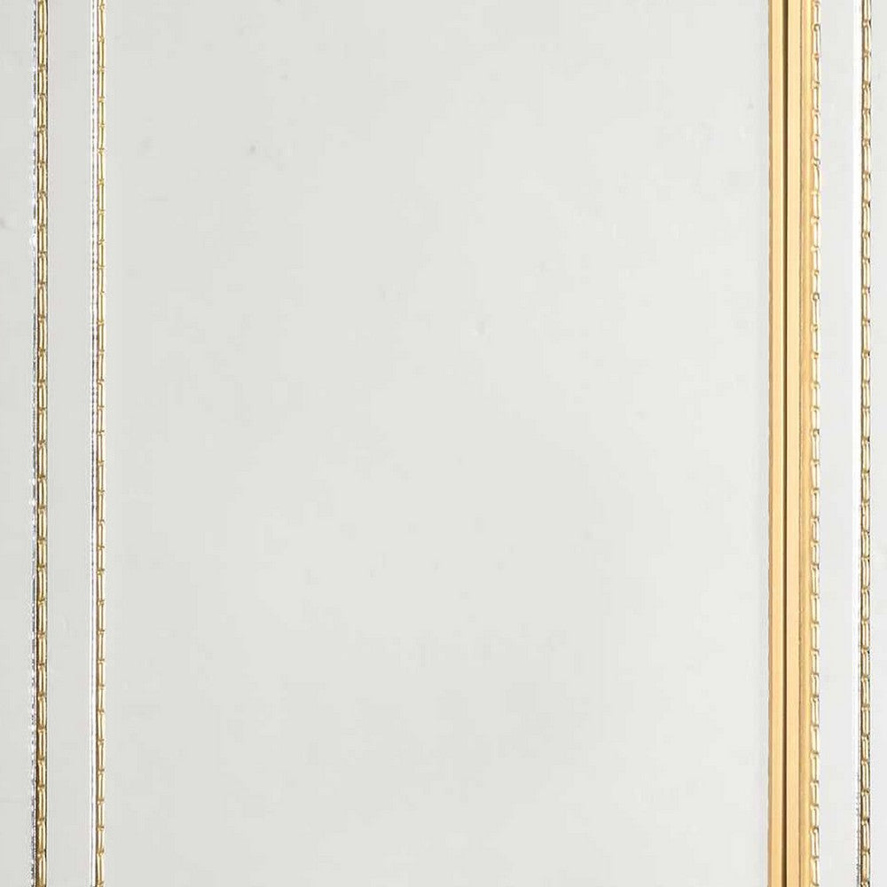 Accent Wall Mirror | Triple Frame | Mirror Inlays | Antique Gold 24x34