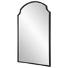 Kona Accent Wall Mirror | Arched Top | Scalloped Corners | Satin Black 22x36